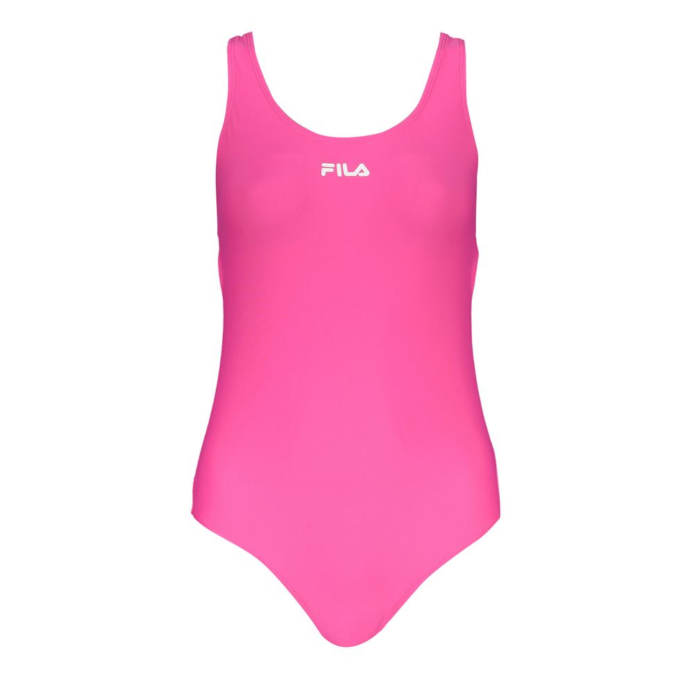 Fila Pink Elastane One-Piece Swimsuit