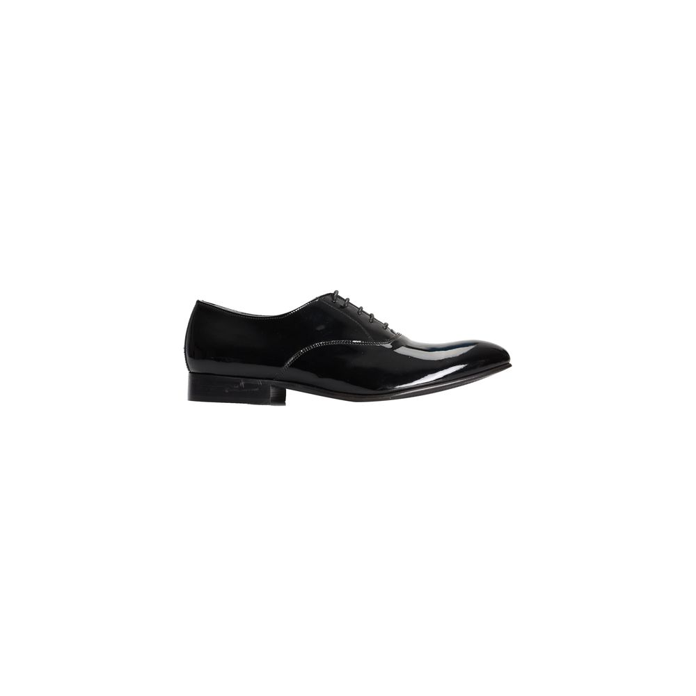 Roberto Pepe Luxury Black Leather Men Shoe