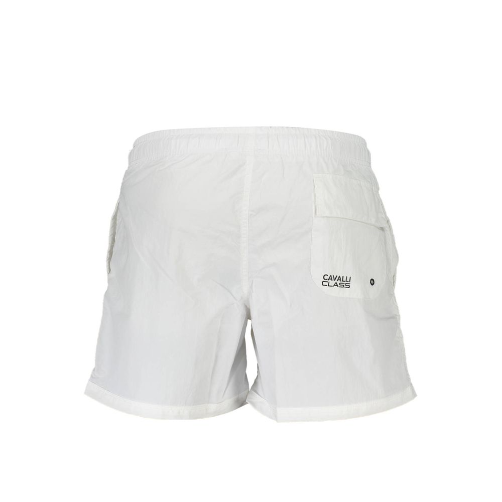 Cavalli Class White Polyamide Men's Swim Boxer