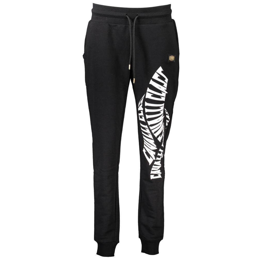 Cavalli Class Black Cotton Joggers (Workout Pants)