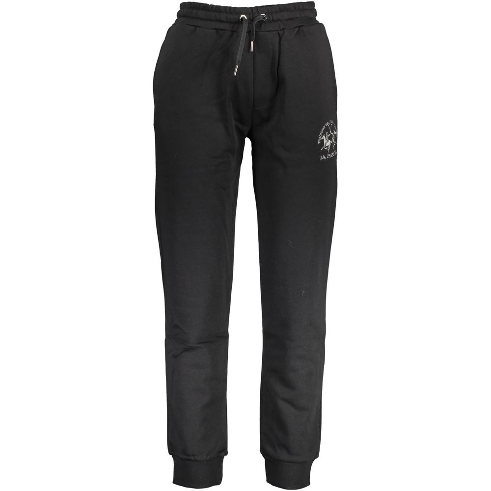 La Martina Black Cotton Men's Sweatpants
