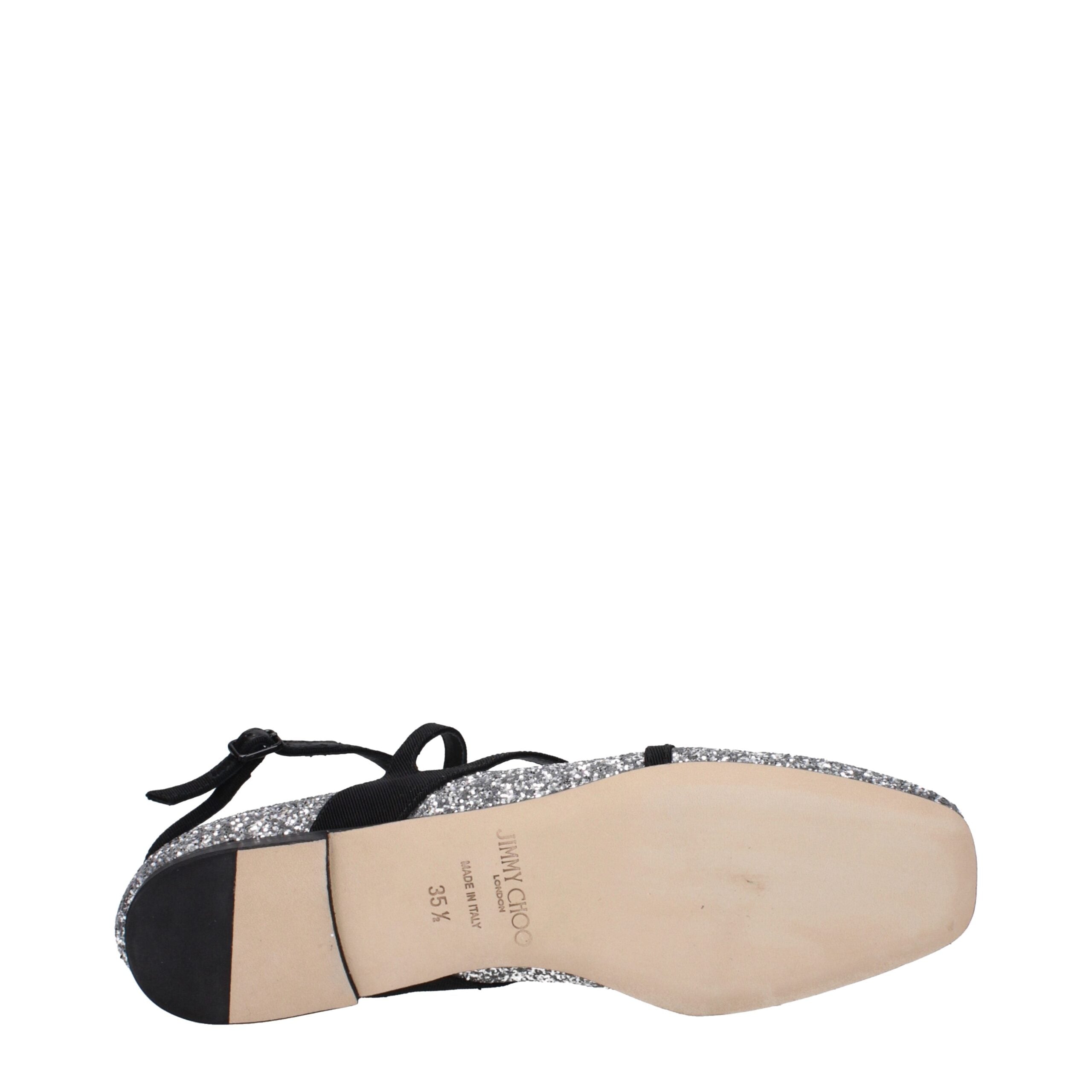 Jimmy Choo Gray Plastic Ballet Flats