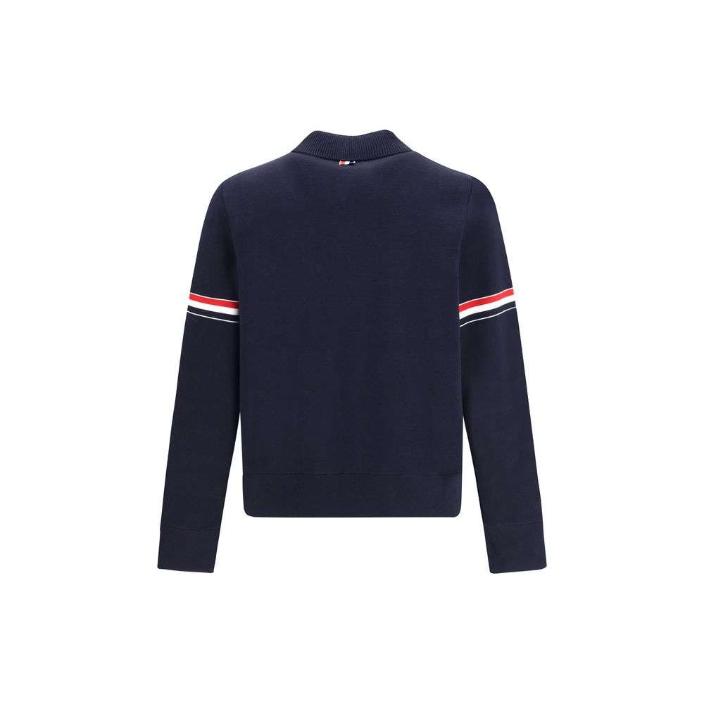 Thom Browne Blue Nylon Sweatshirt
