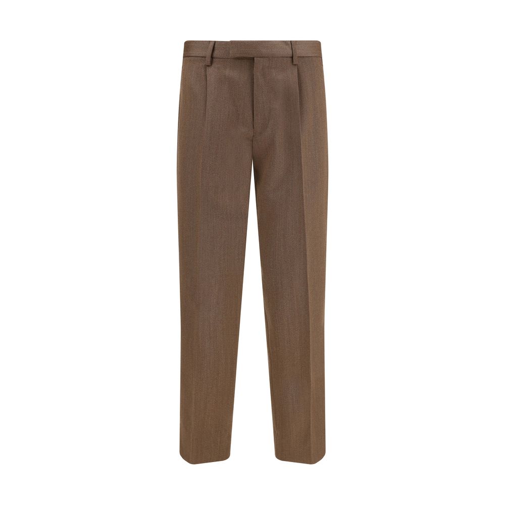 ZEGNA Brown Wool Dress Pants