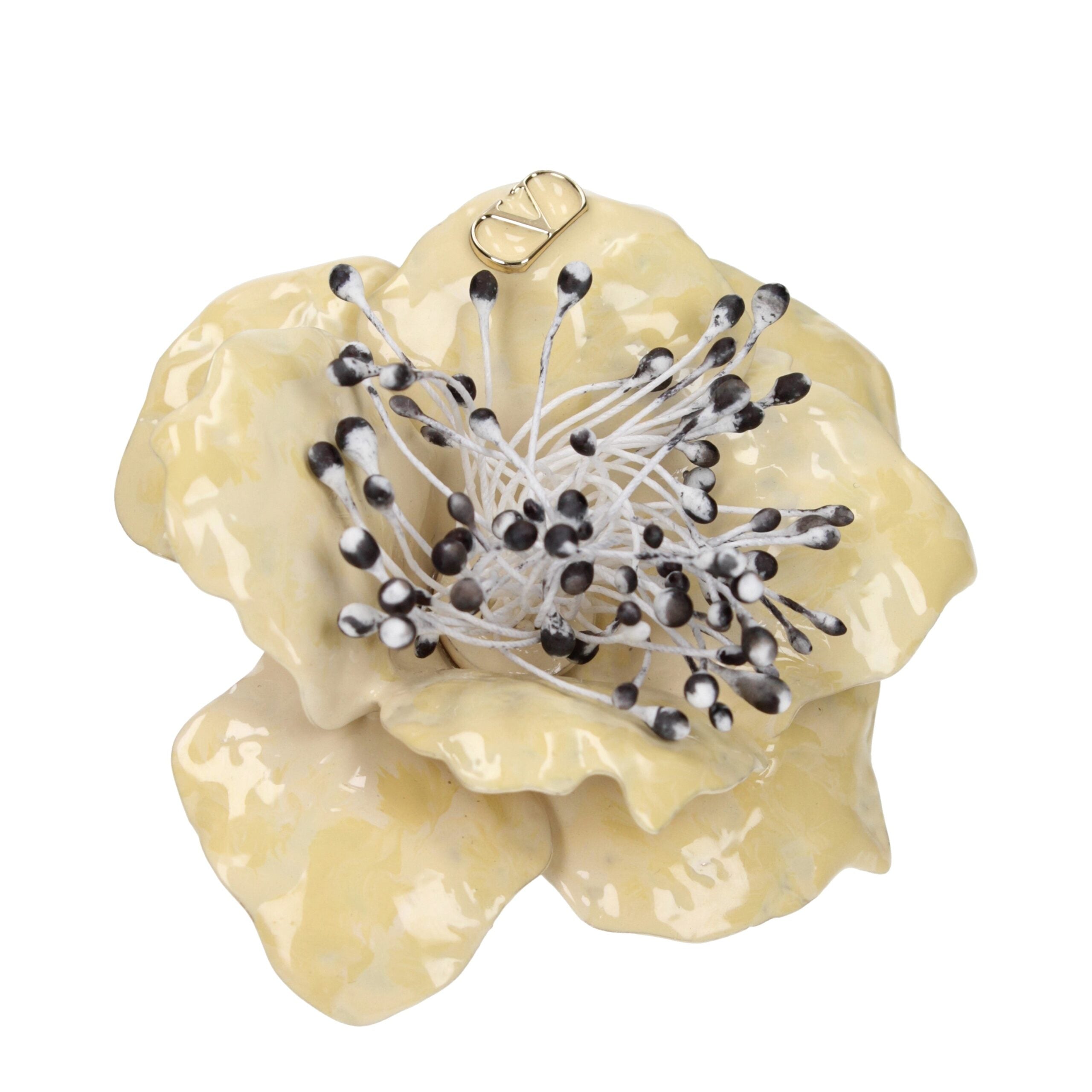 Valentino Garavani Beige Metal Broch