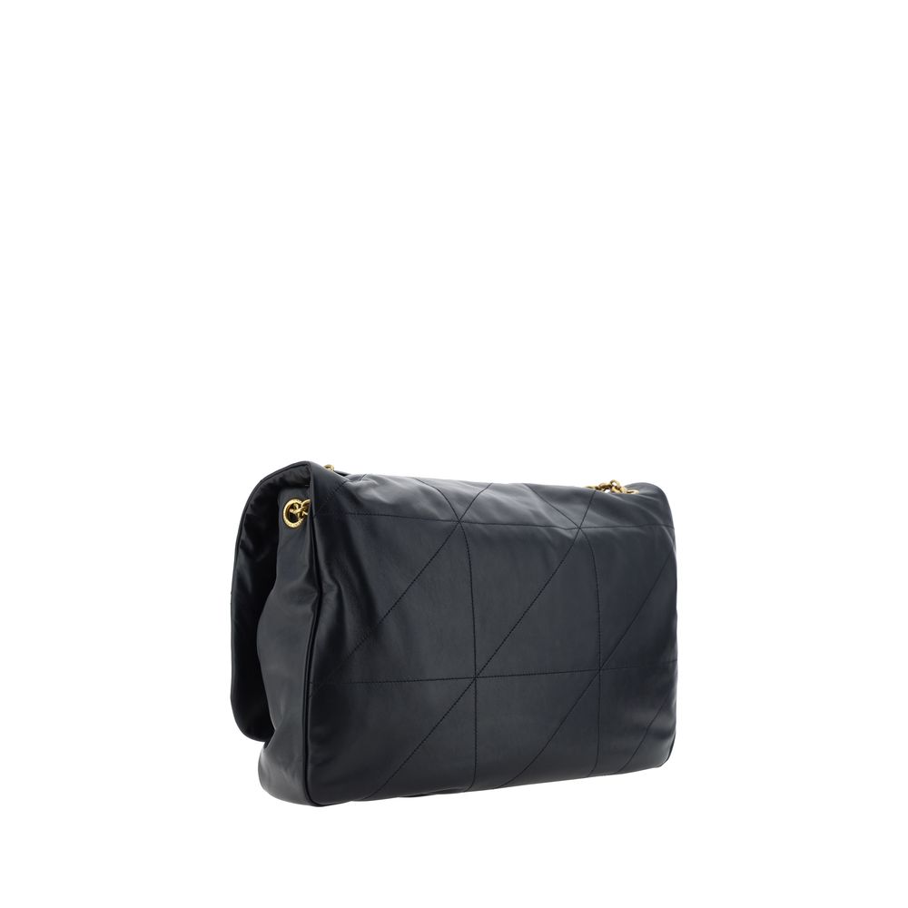 Saint Laurent Black Lamb Ovis Aries Aries Shoulder Bag