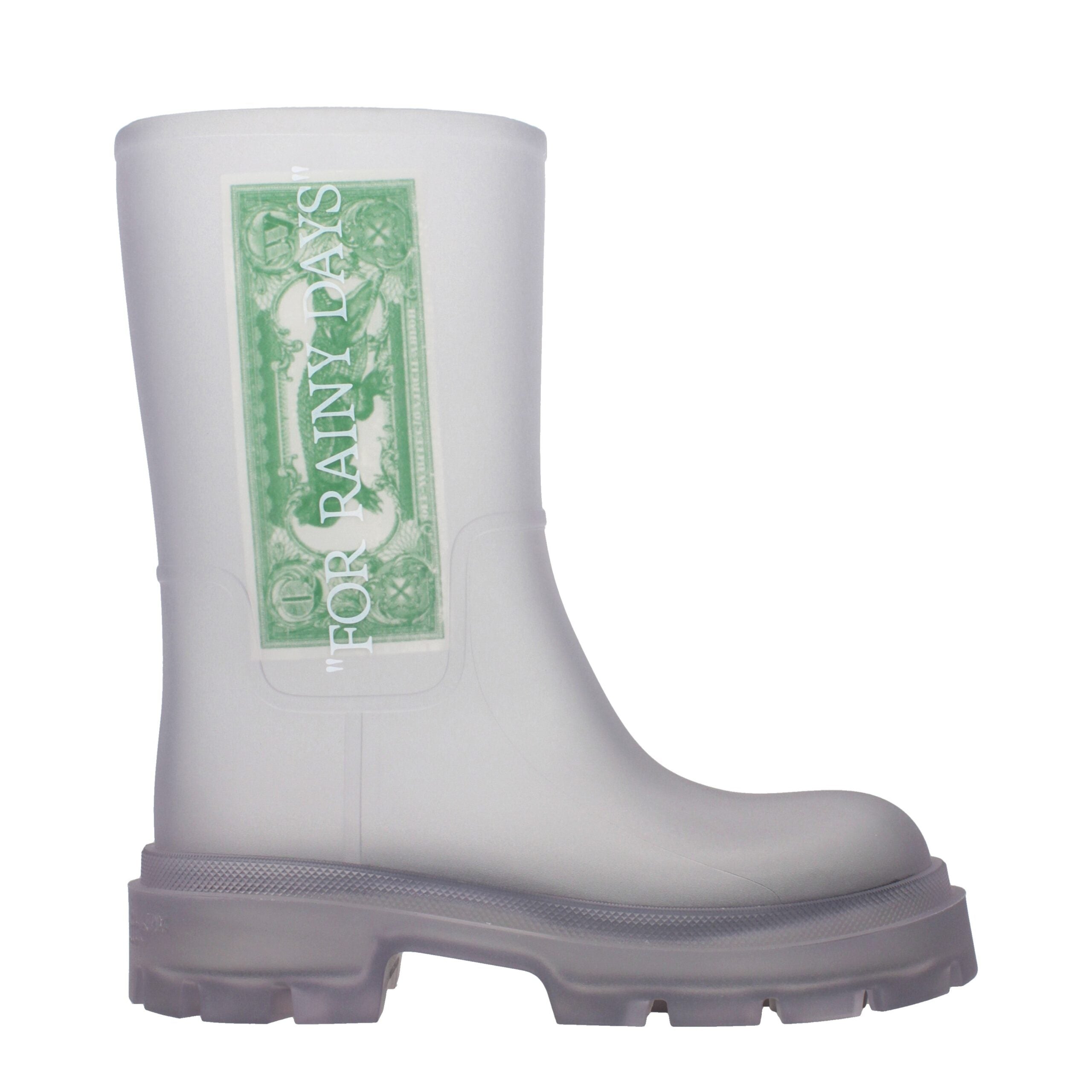 Off-White Transparent Pvc Ankle Boots