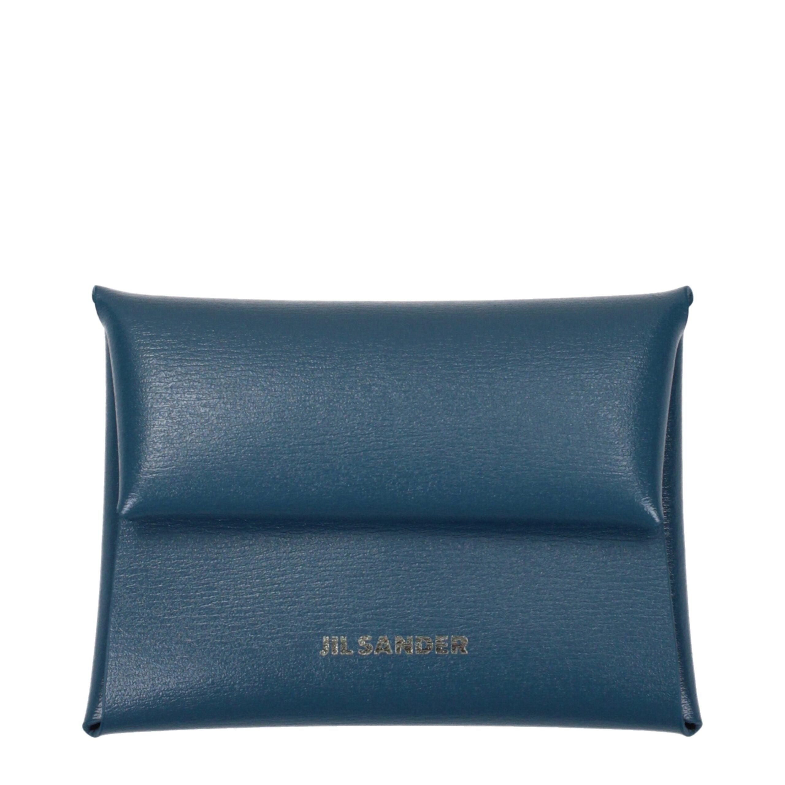 Jil Sander Blue Leather Wallet