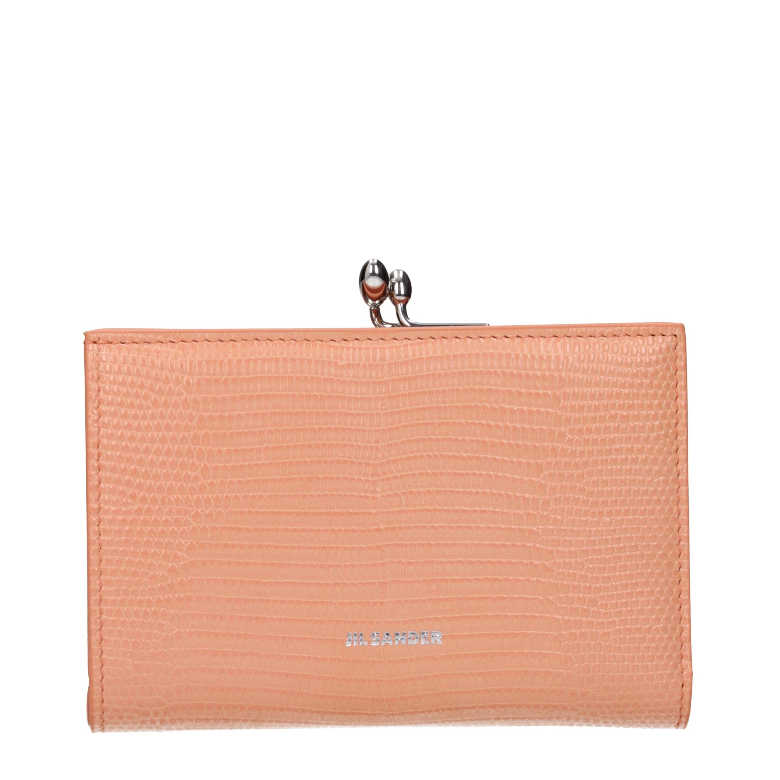 Jil Sander Pink Leather Wallet