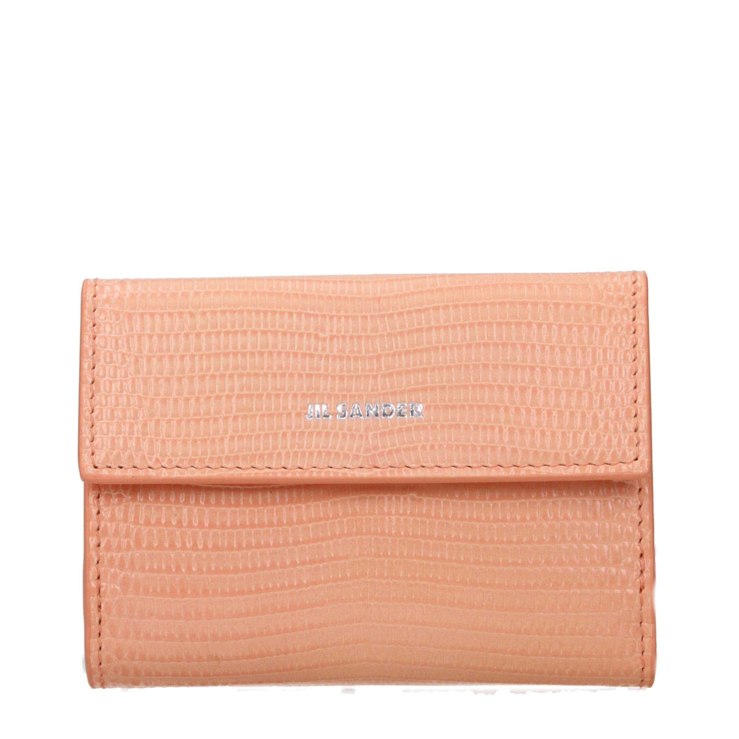 Jil Sander Pink Leather Wallet