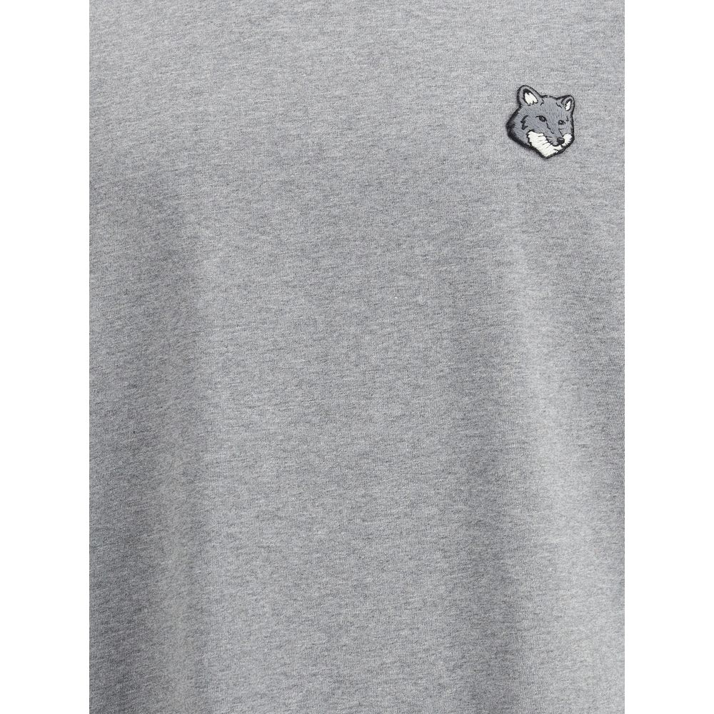 Maison Kitsuné Gray Cotton T-Shirt
