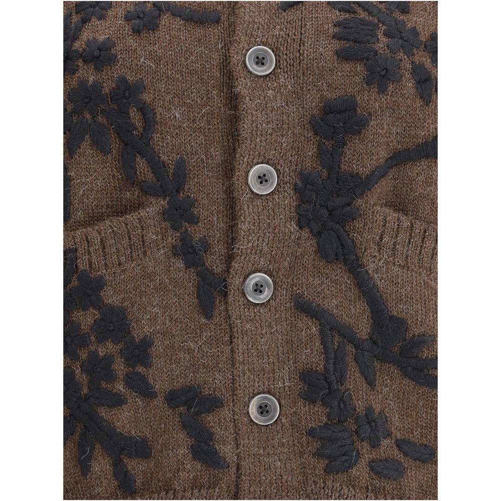 Baziszt Brown Alpaca Vicugna Pacos Cardigan