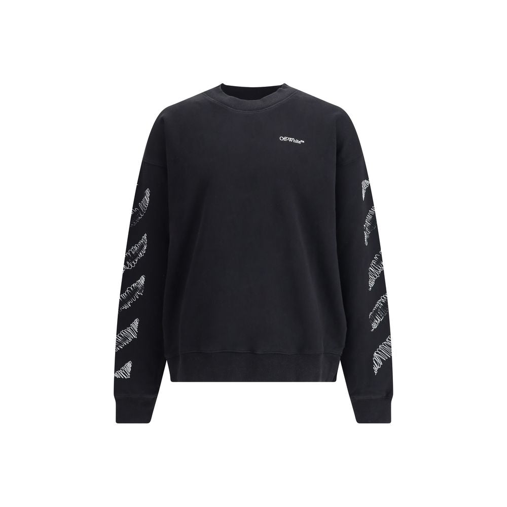 Off-White Black Cotton Sweatshirt