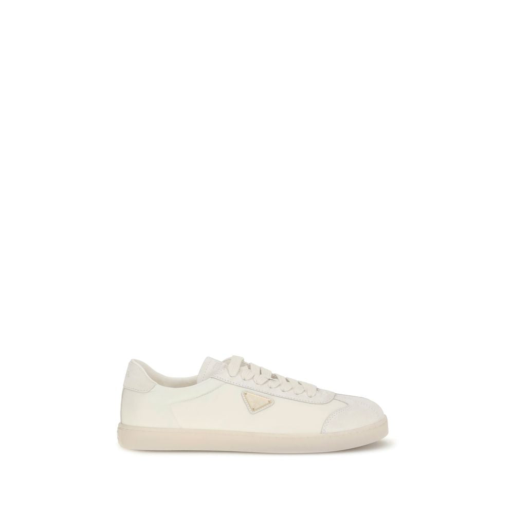 Prada Beige Polyamide Low Top Sneakers
