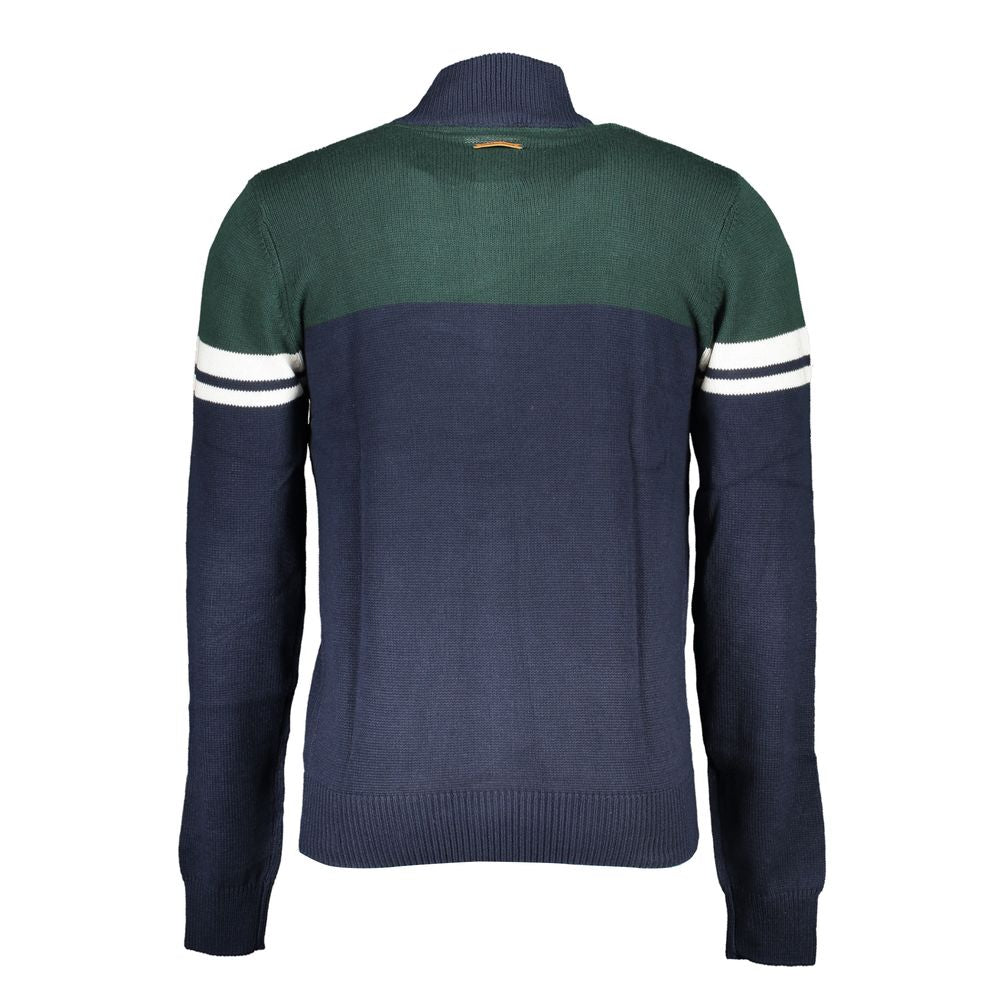 Gianmarco Venturi Blue Cotton Men's Cardigan