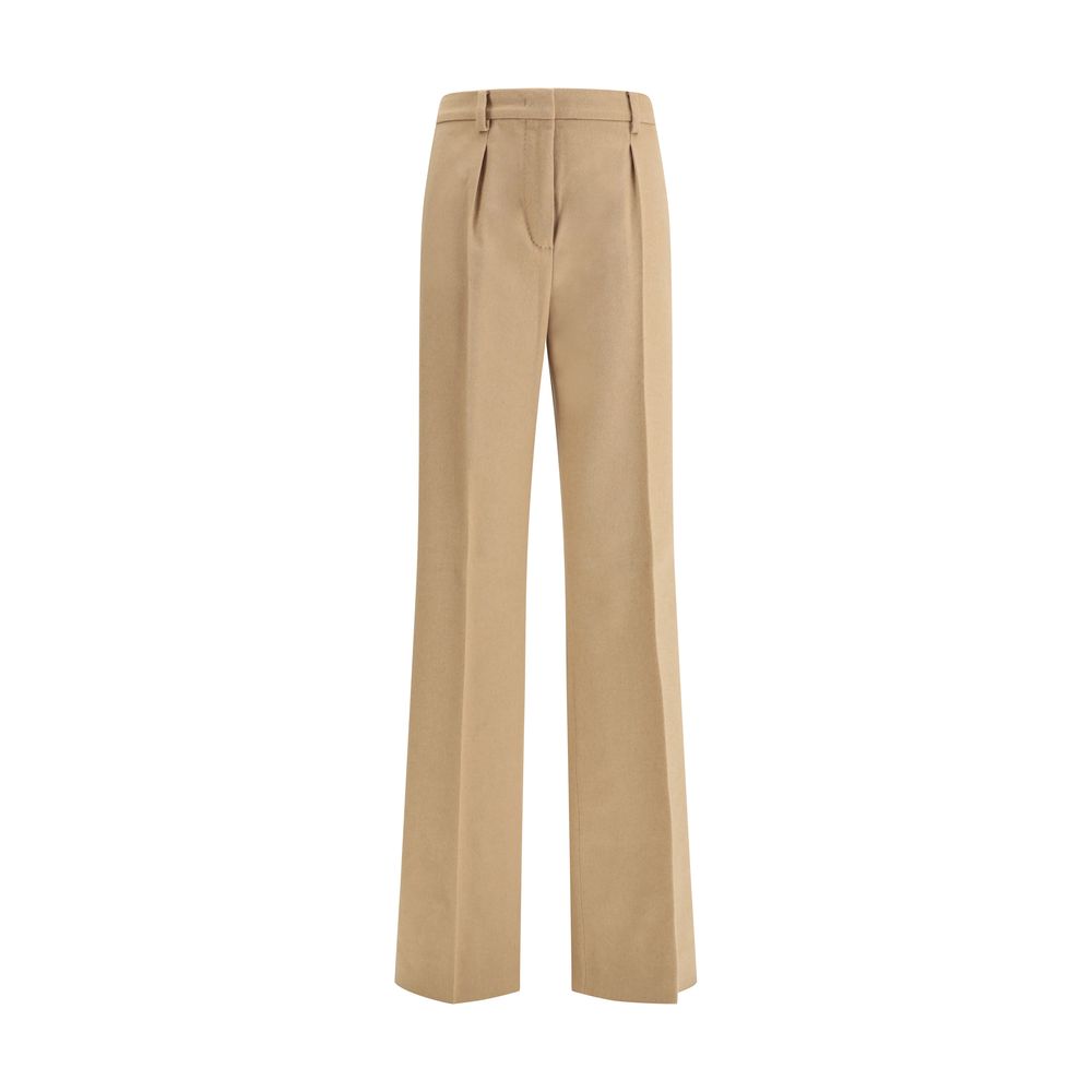 Max Mara Beige Camel Hair Casual Pants