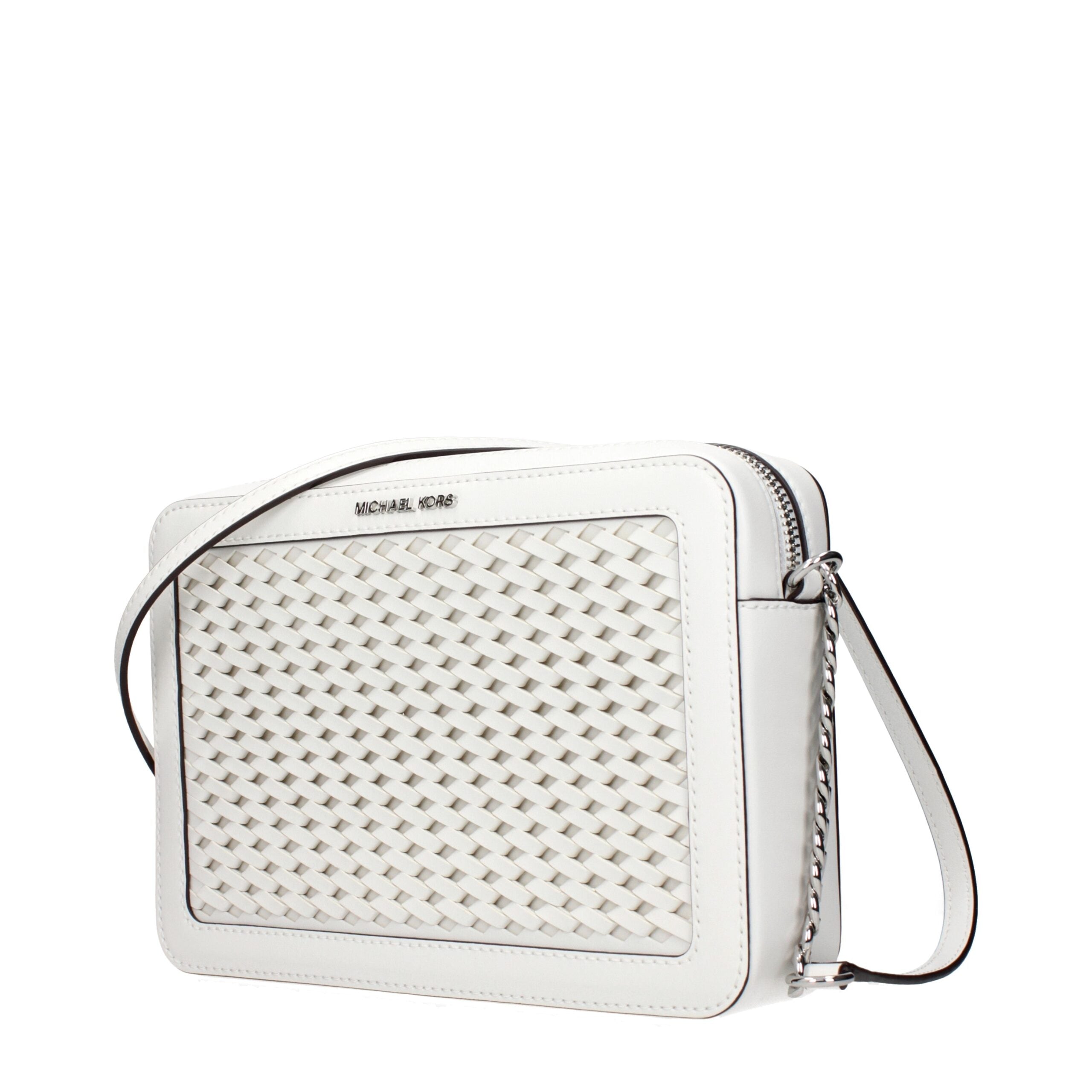 Michael Kors White Leather Crossbody Bag