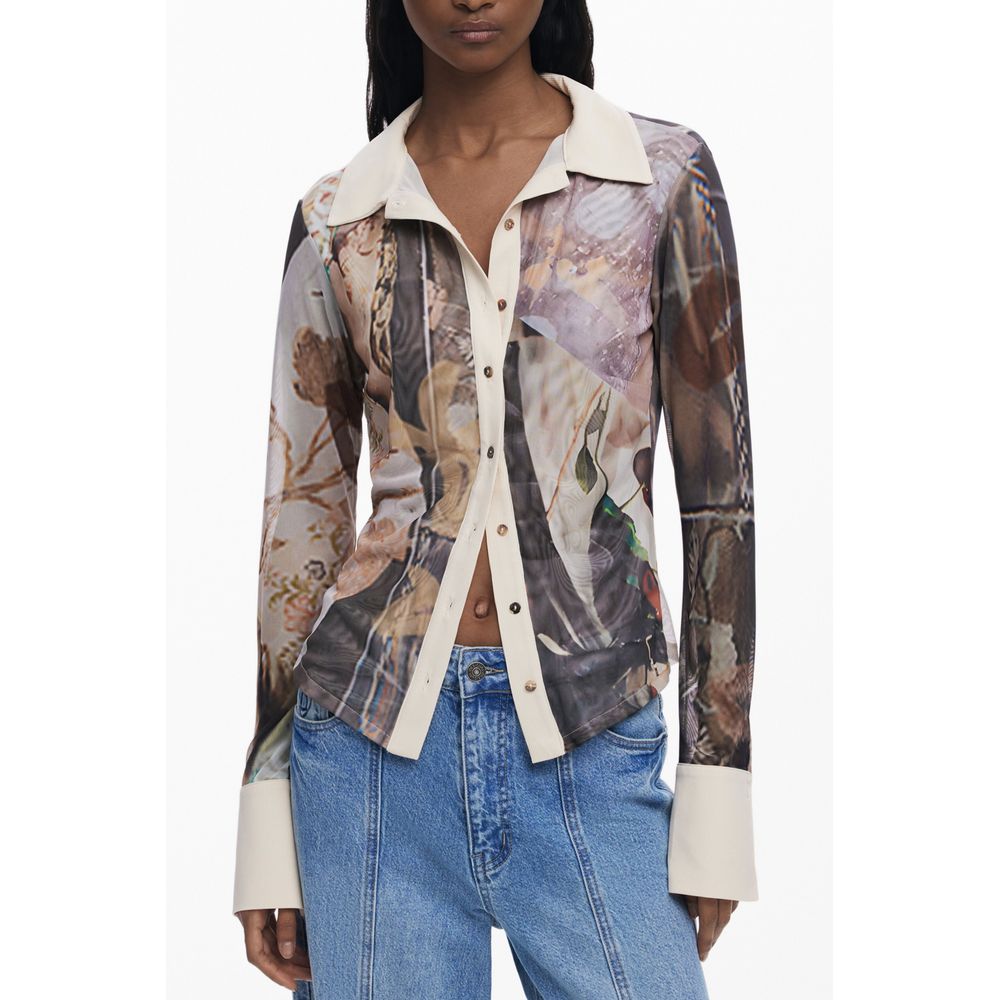 Desigual Beige Polyester Women Shirt