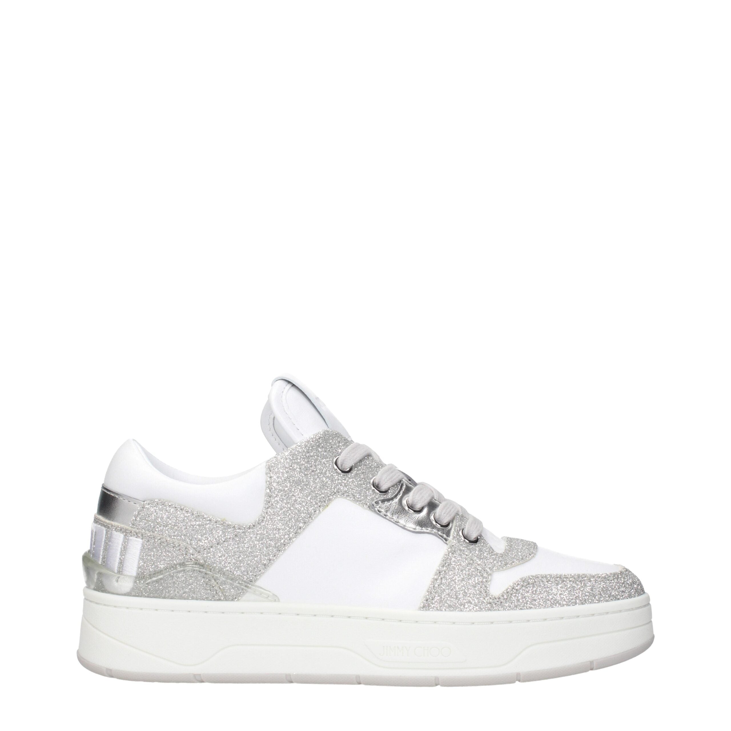 Jimmy Choo White Leather Low Top Sneakers