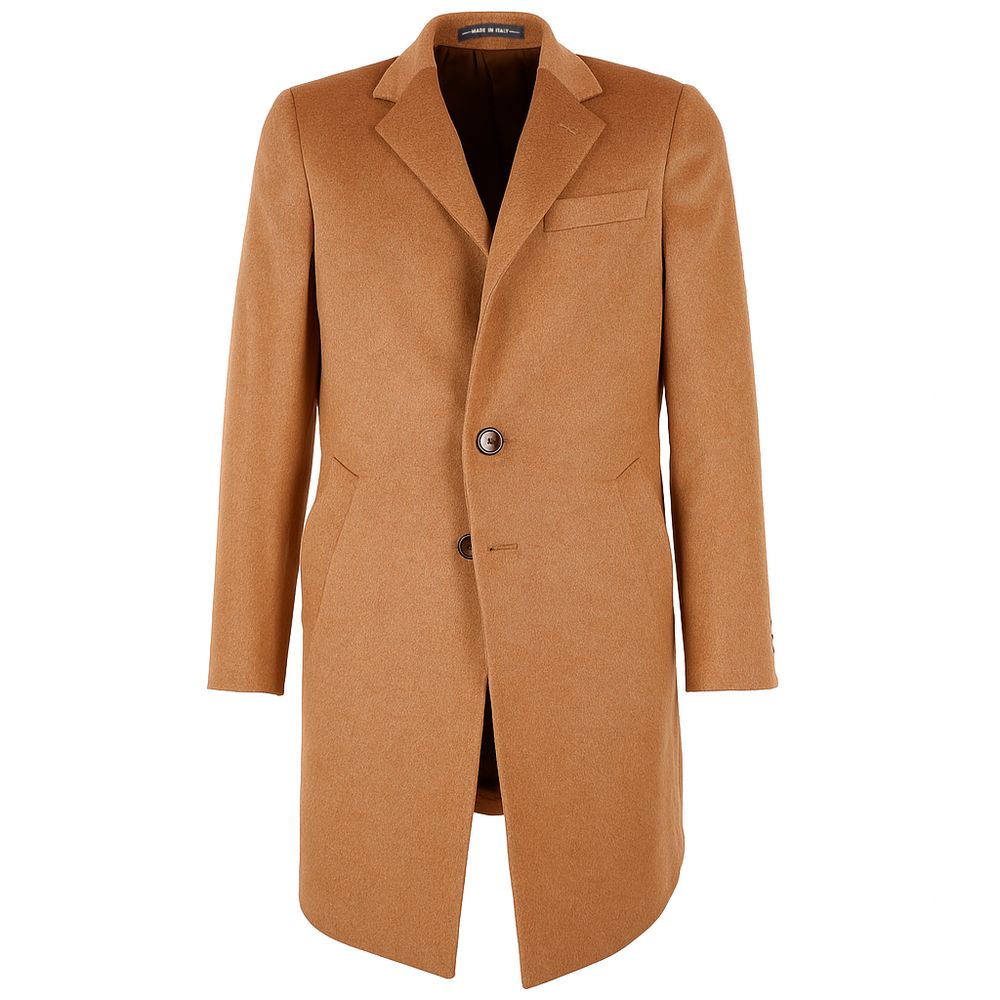Made in Italy Camel Wool Men's Coat