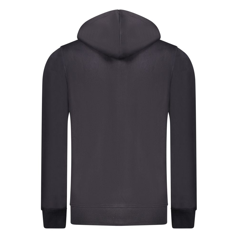 Rifle Blue Cotton Men's Hooded Sweatshirt