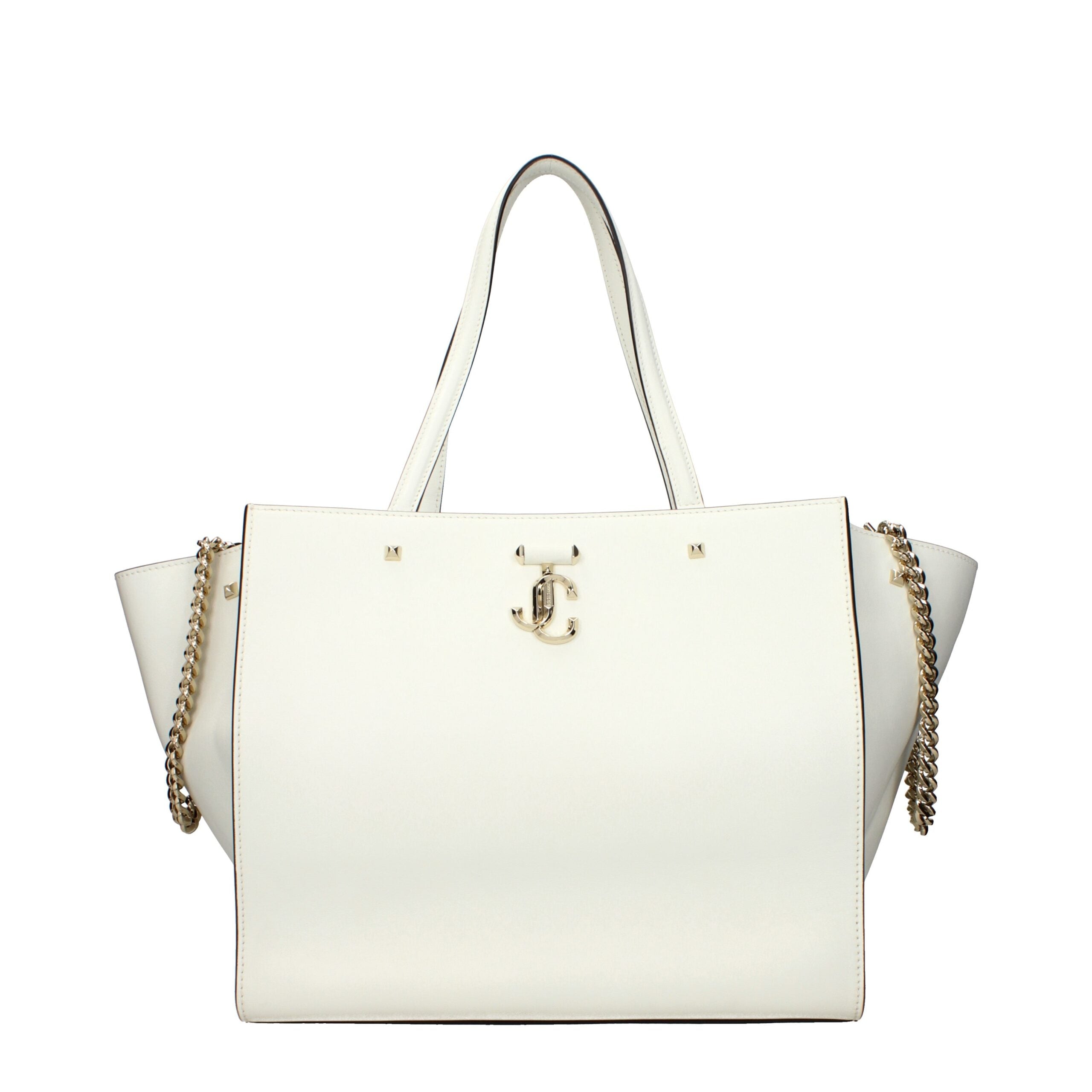 Jimmy Choo White Leather Shoulder Bag