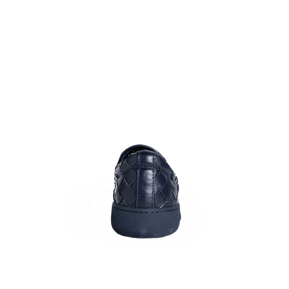 Bottega Veneta Blue Calfskin Low Top Sneakers