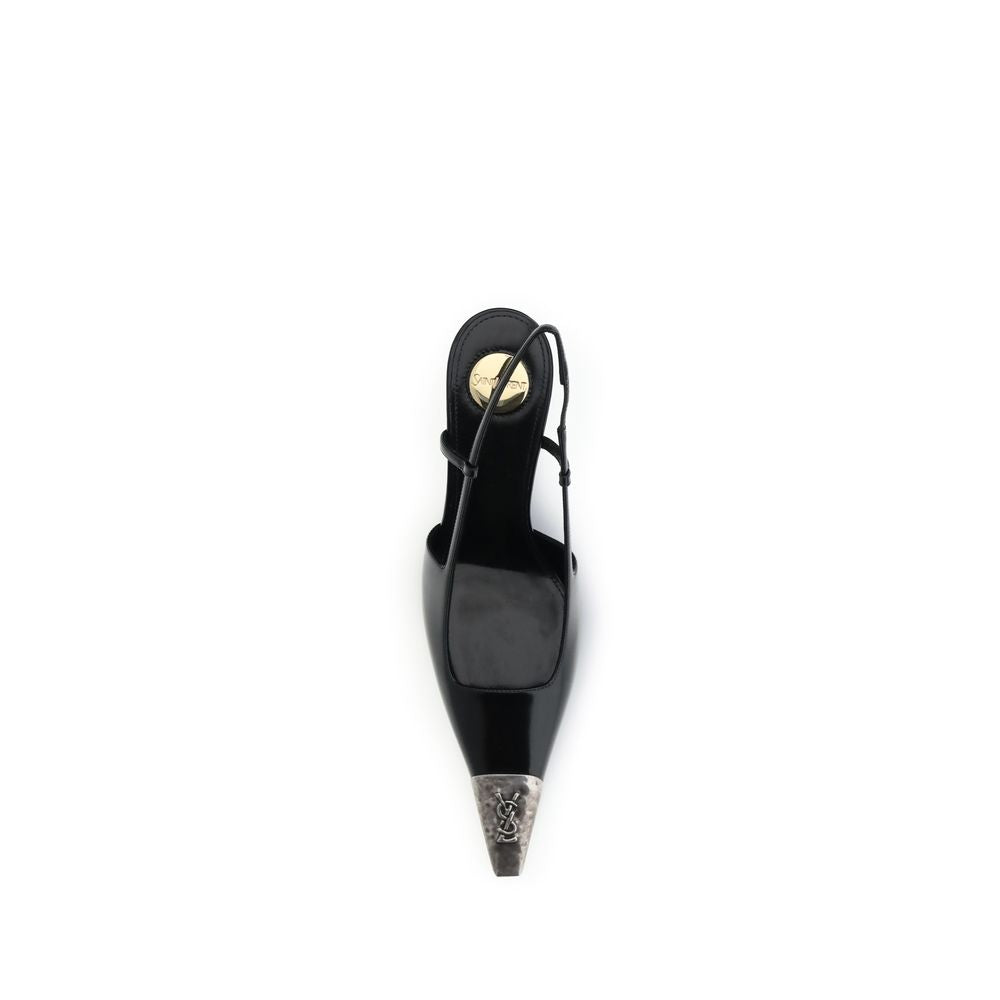 Saint Laurent Black Leather High Heel Pumps