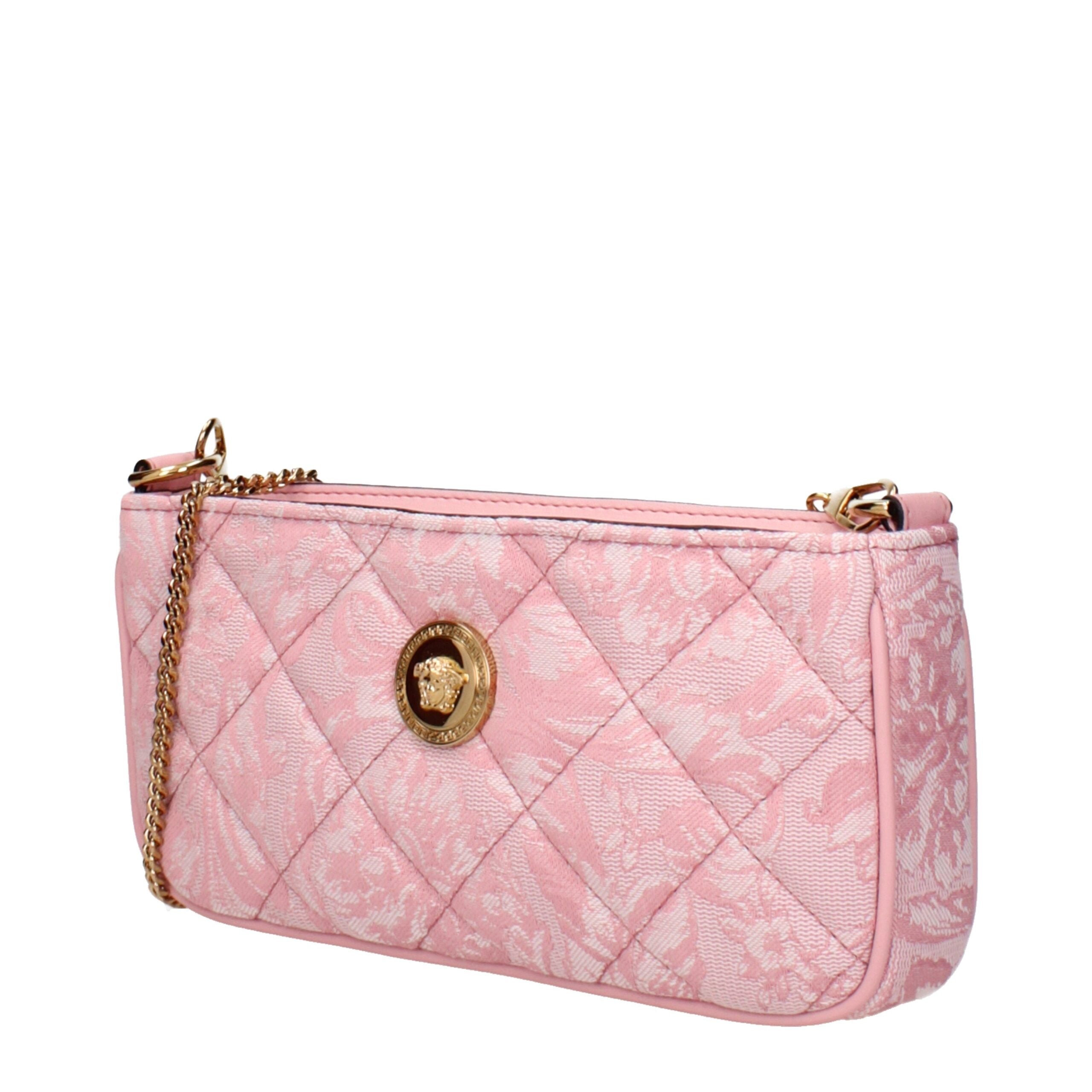 Versace Pink Fabric Crossbody Bag