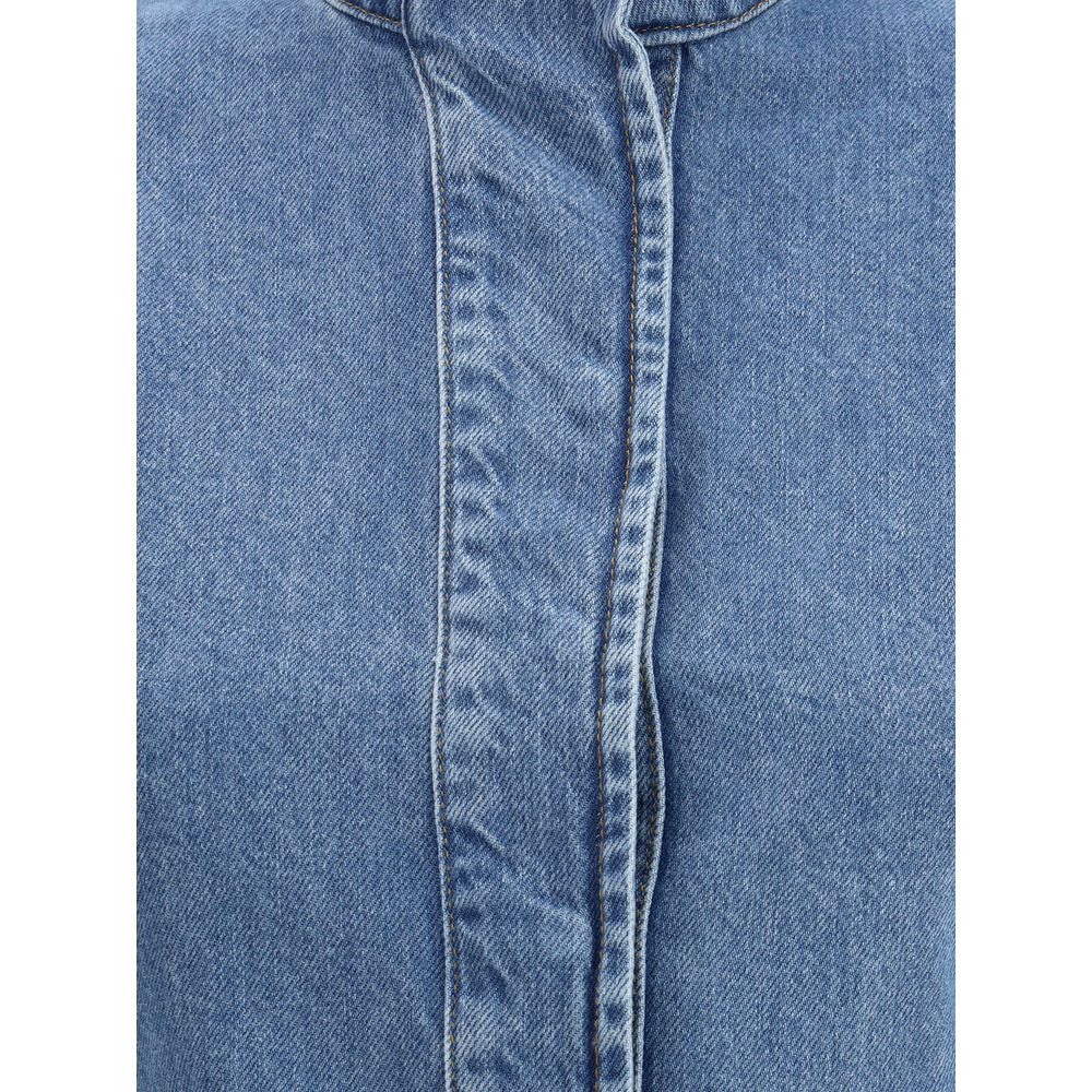 Marine Serre Blue Cotton Denim Jacket