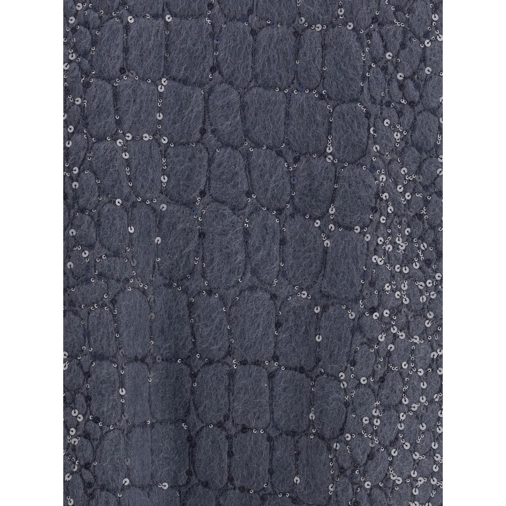 Brunello Cucinelli Blue Mohair Casual Dress