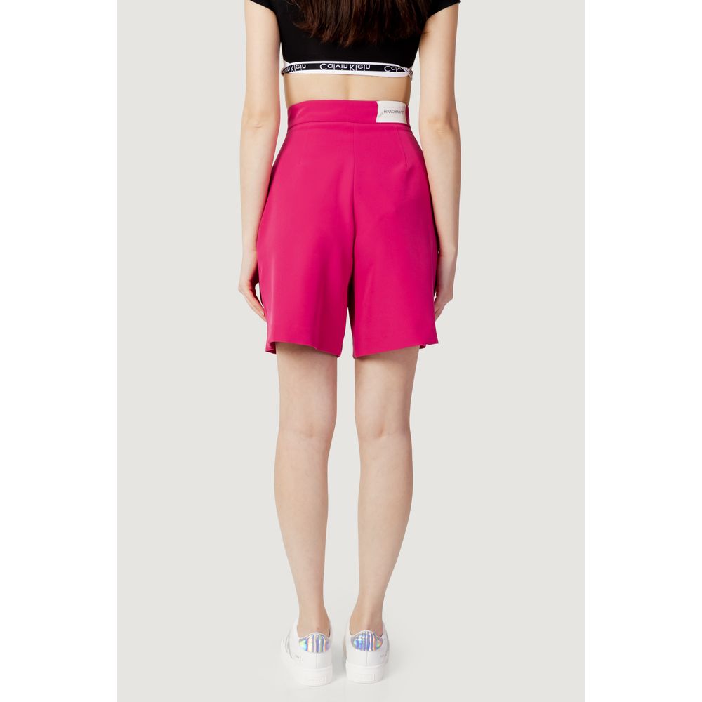 Hinnominate Pink Polyester Bermuda Shorts