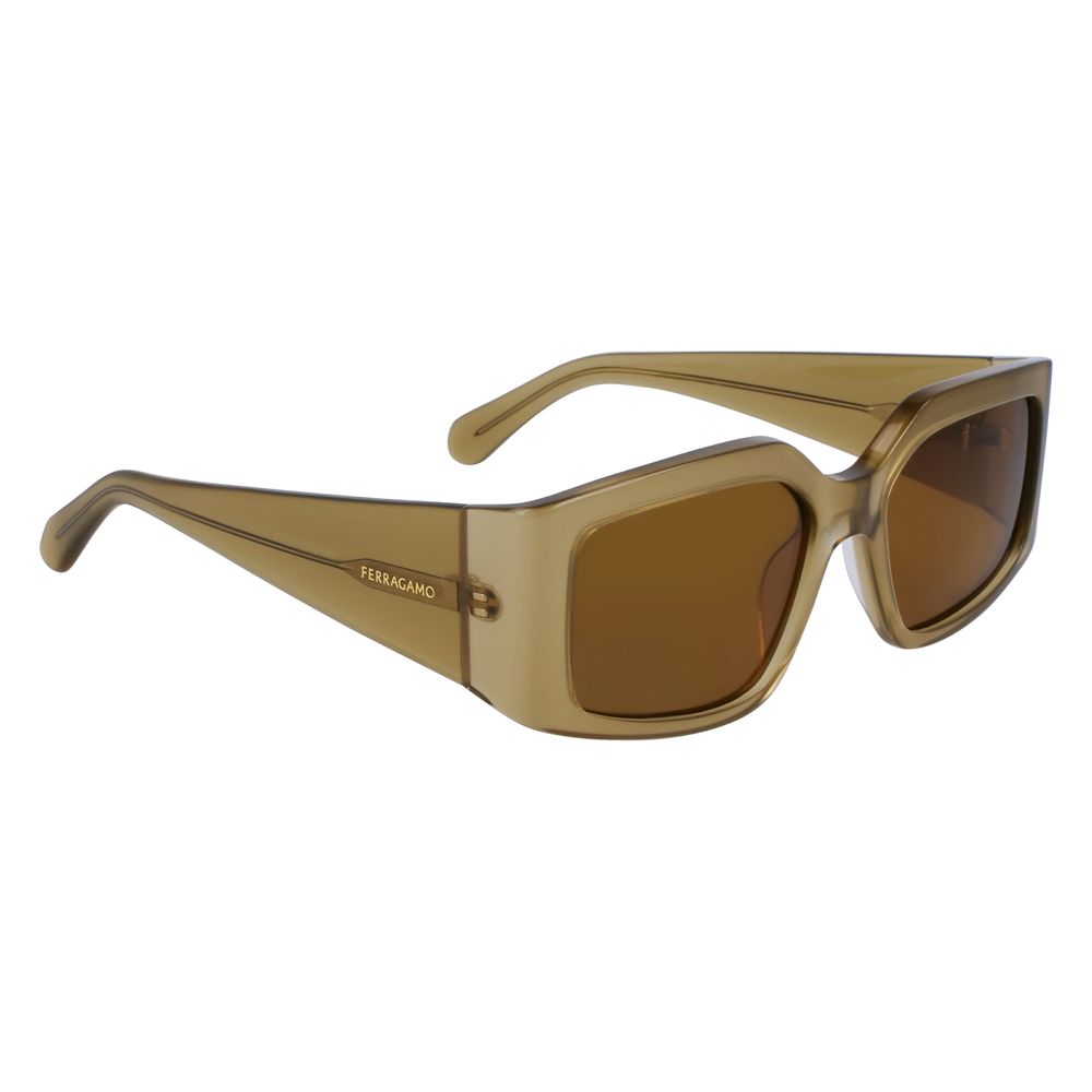 Ferragamo Green Acetate Sunglasses