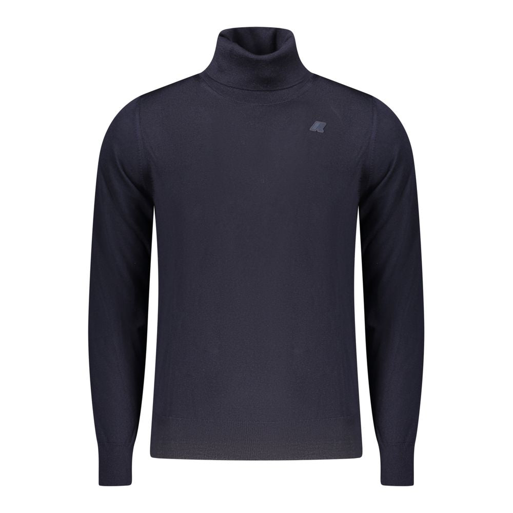 K-WAY Blue Wool Men Sweater
