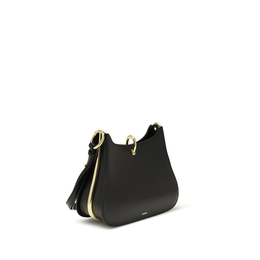 Rabanne Black Calf Leather Bos Taurus Shoulder Bag