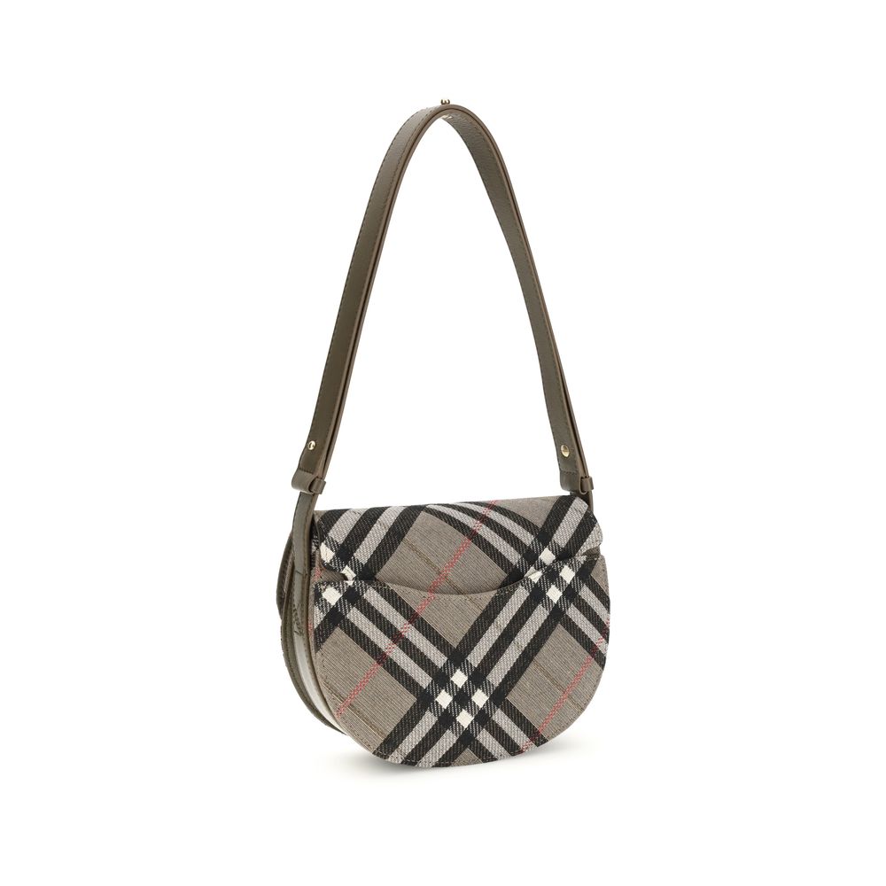 Burberry Gray Fabric Shoulder Bag