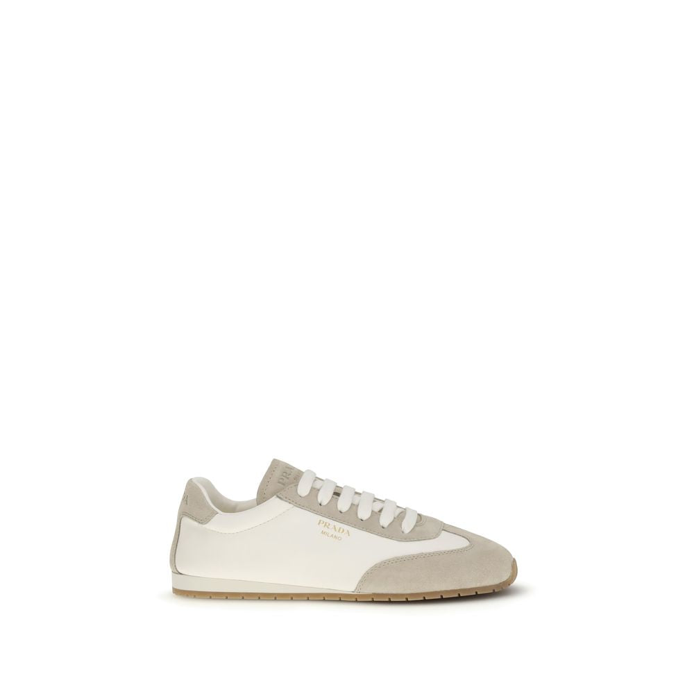 Prada Beige Lamb Ovis Aries Aries Low Top Sneakers