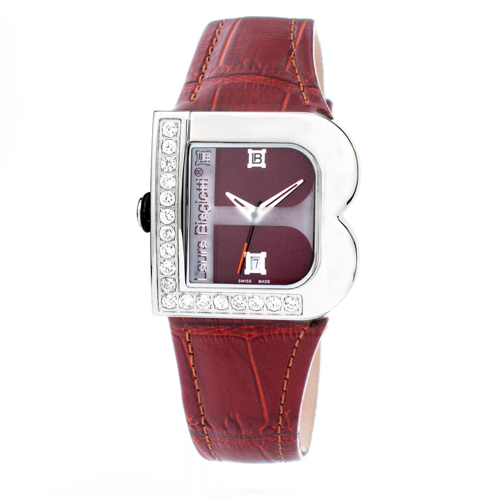 Laura Biagiotti Brown Leather Dress Watch