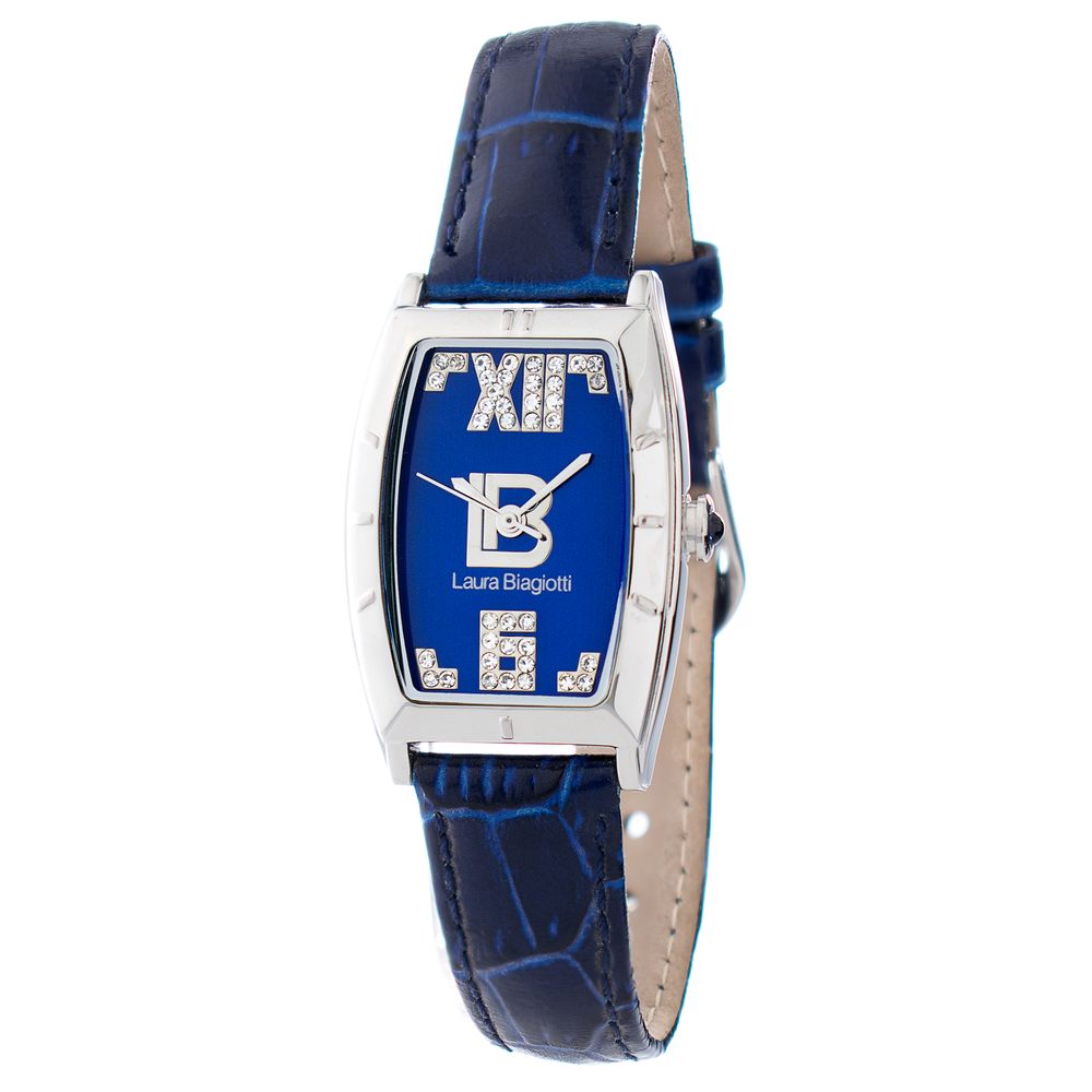 Laura Biagiotti Blue Leather Dress Watch