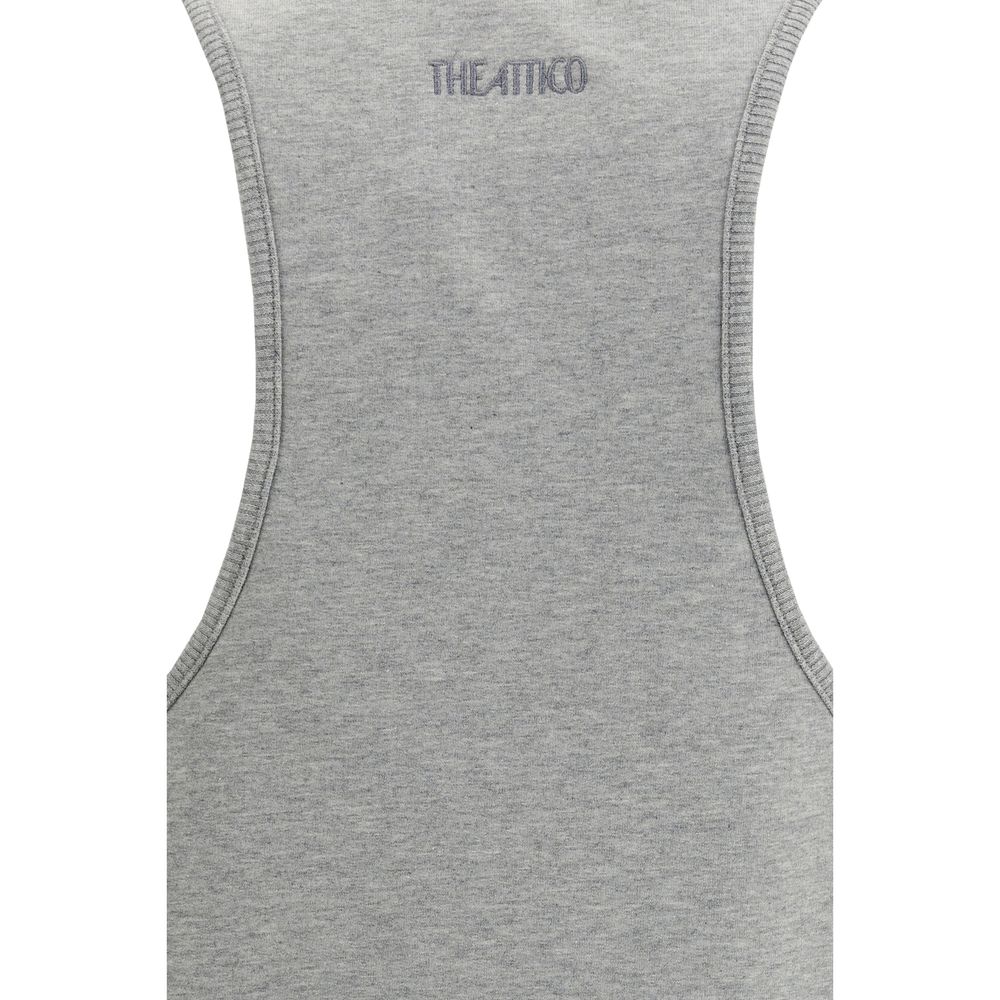 The Attico Gray Cotton Casual Dress