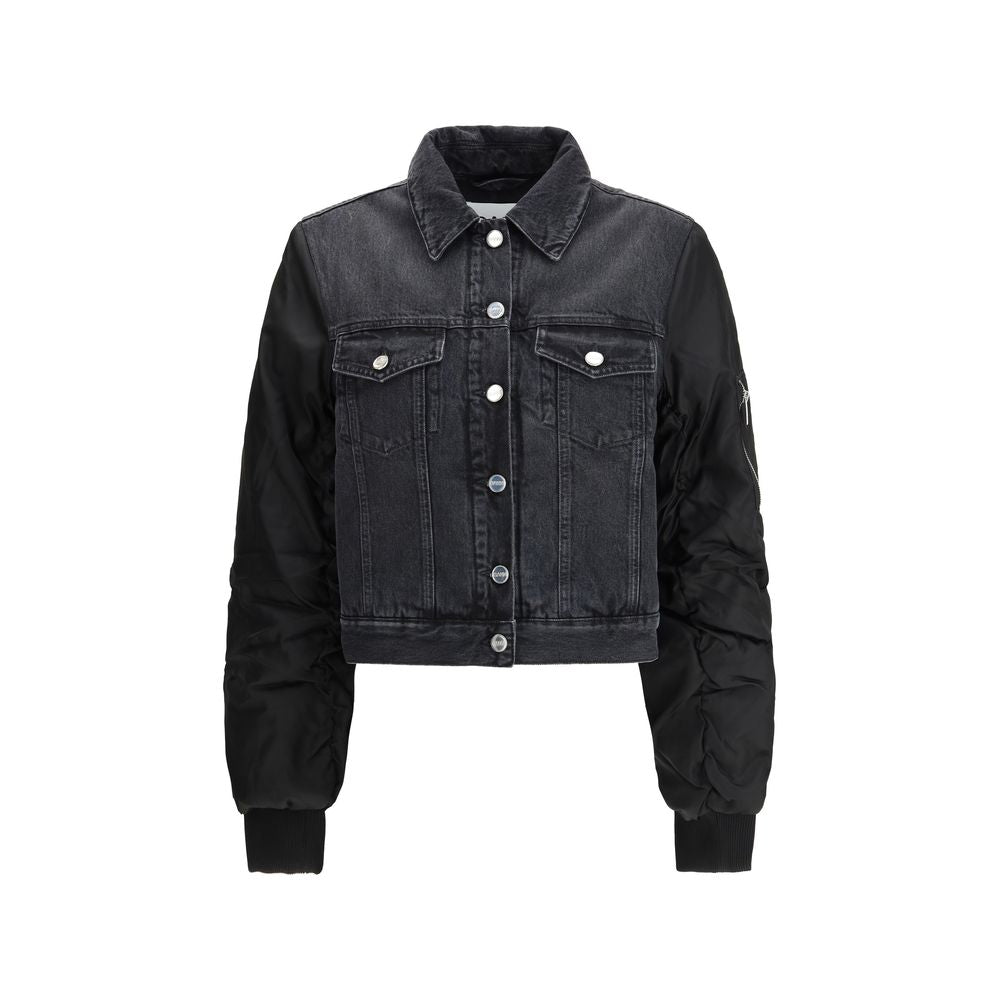 Ganni Black Cotton Denim Jacket