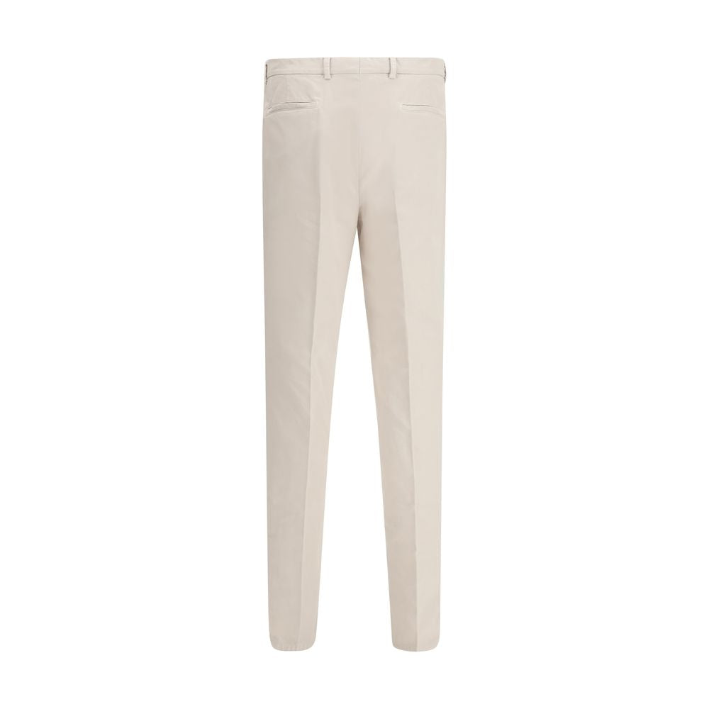 Brunello Cucinelli Cream Cotton Casual Pants