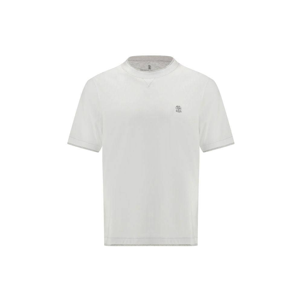 Brunello Cucinelli White Cotton T-Shirt