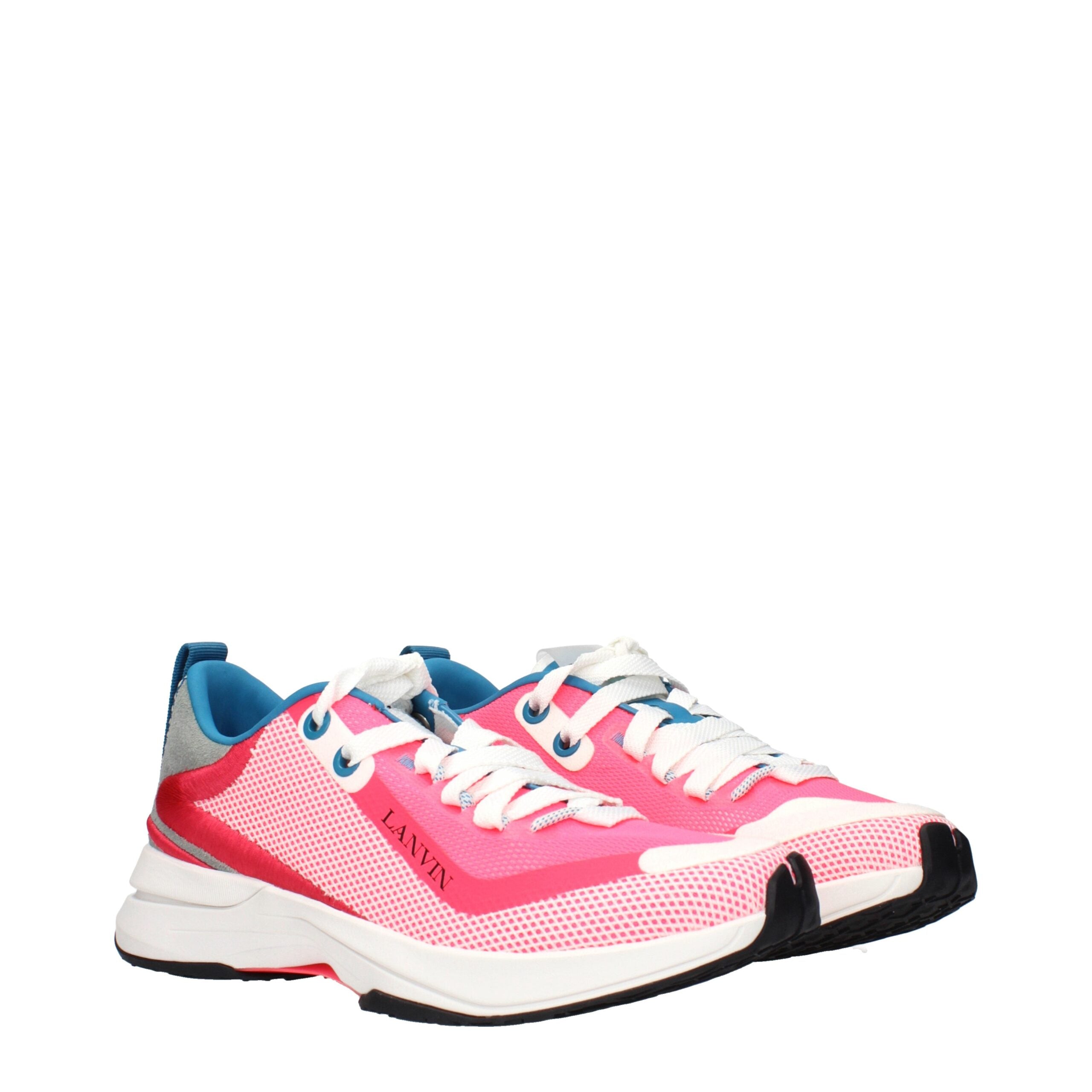 Lanvin Pink Fabric Athletic Sneakers