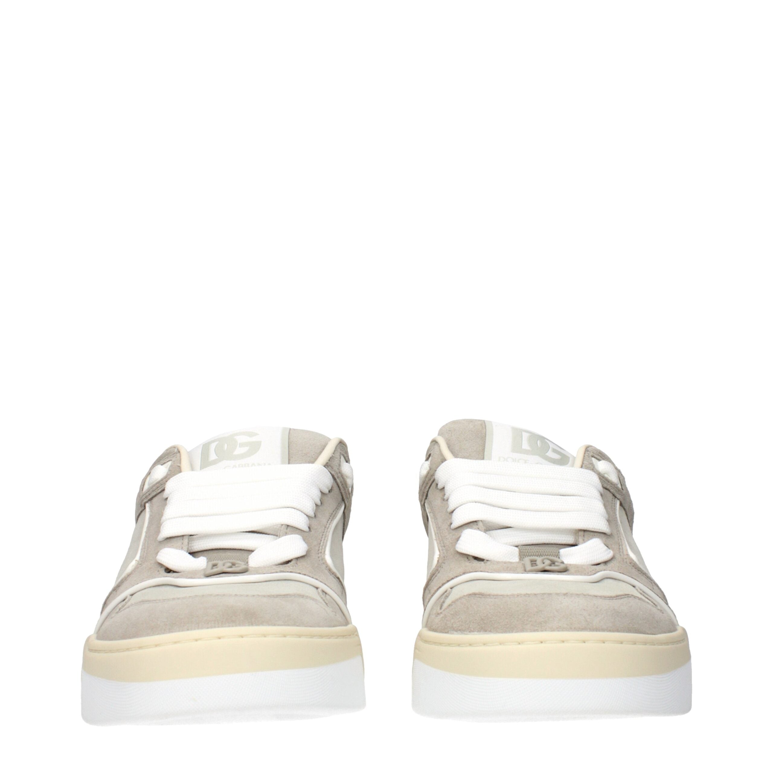 Dolce & Gabbana Beige Leather Low Top Sneakers