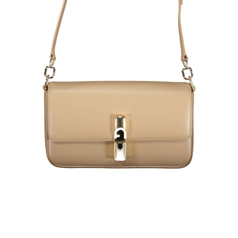 Furla Beige Leather Women's Shoulder Bag