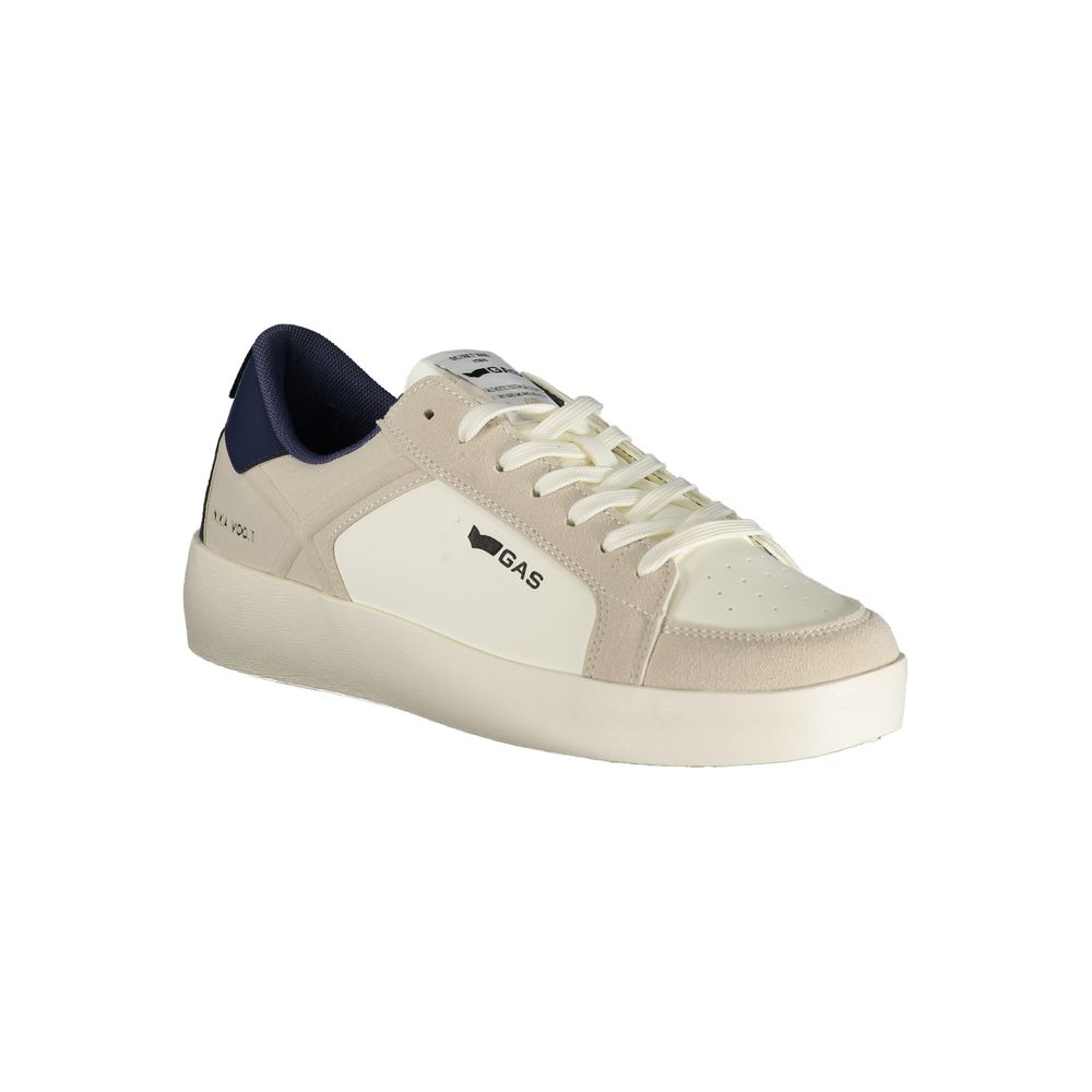 Gas White Polyurethane Mens Sneaker