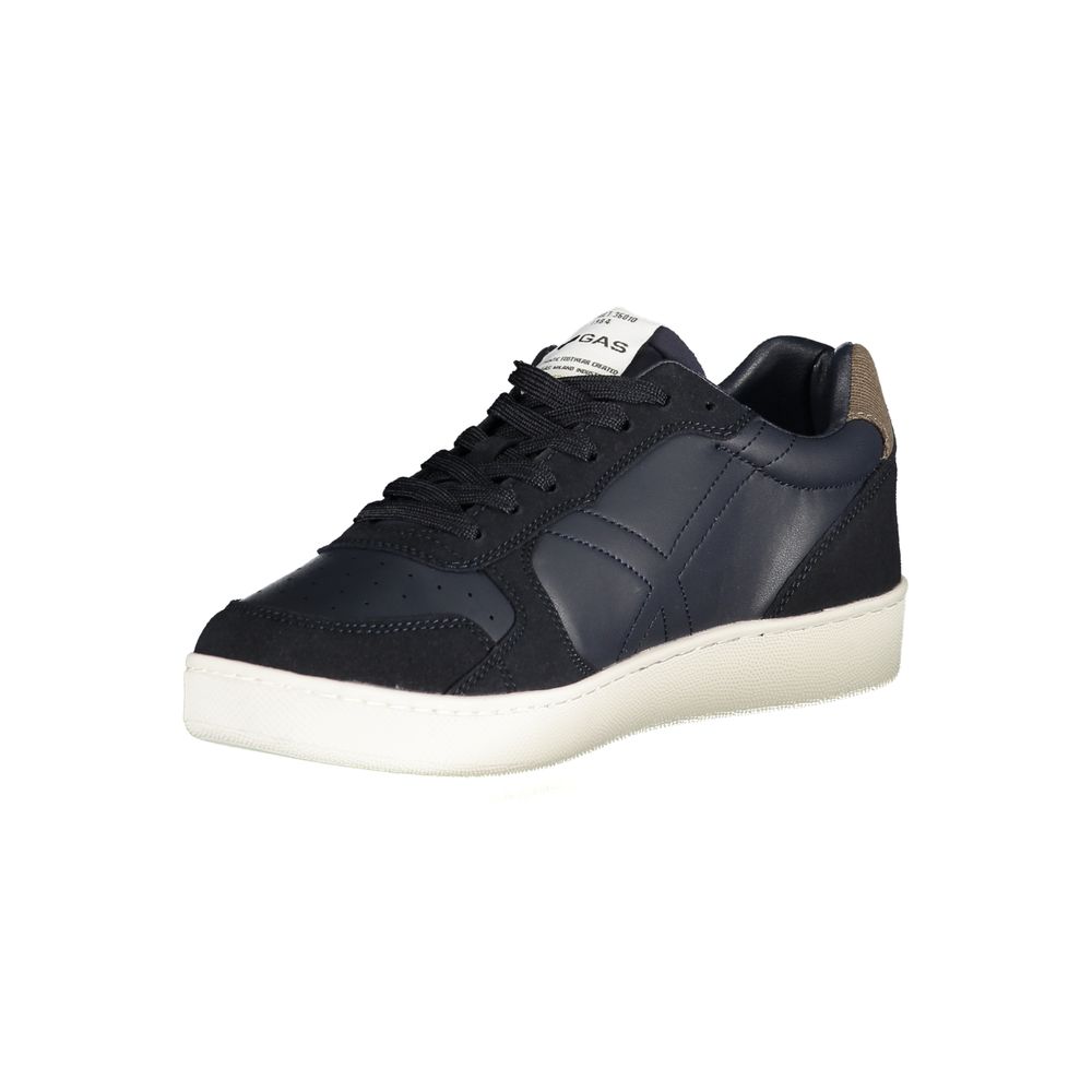 Gas Blue Polyester Men Sneaker