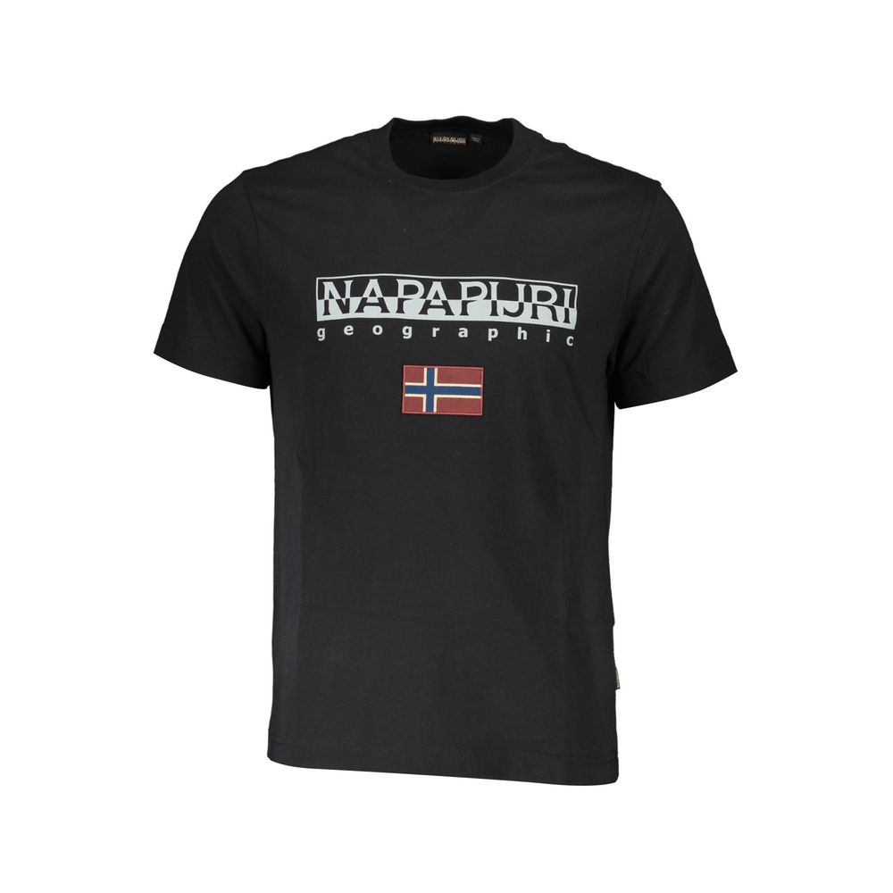 Napapijri Black Cotton Men T-Shirt