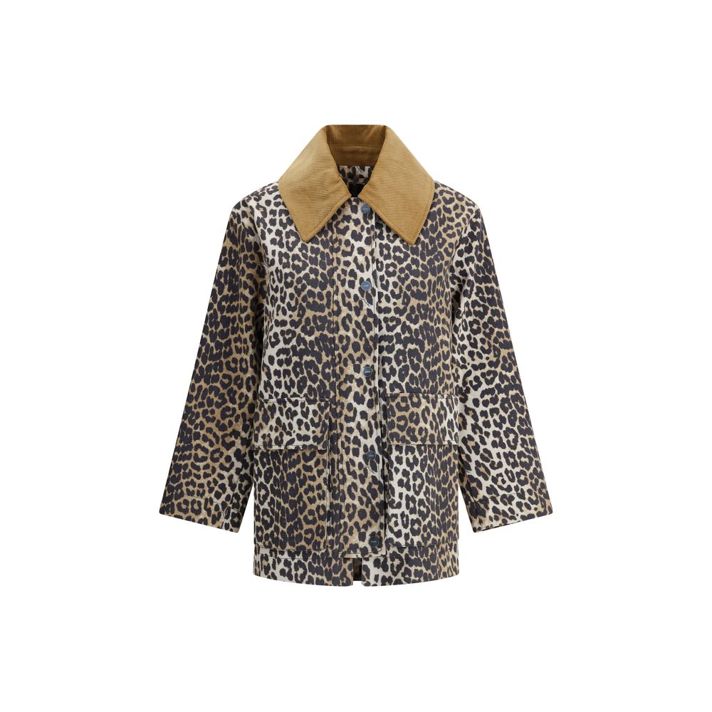 Ganni Brown Hemp Coat